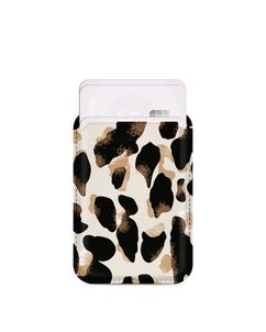 MIO - Porte Cartes en - 3 Cartes - Compatible MagSafe - Leopard