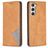 Mobigear Rhombus Slim Housse Samsung Galaxy S25 Etui - Cognac