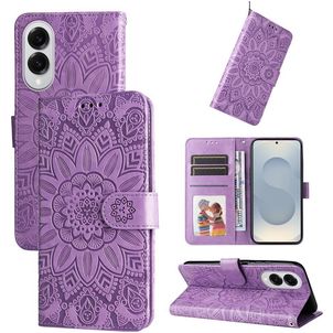 Mobigear Sunflower Housse Samsung Galaxy S25 Edge Etui Porte-Monnaie - Violet