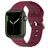 Mobigear Bumpy Bracelet Silicone Apple Watch Fermeture boucle ardillon - 49/46/45/44 mm - Bordeaux