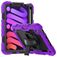 Mobigear SureGrip Xtreme Coque iPad Mini 6 (2021) Coque arrière en Plastique rigide,Silicone + Porte-crayon + Bandoulière + Support Amovible - Violet