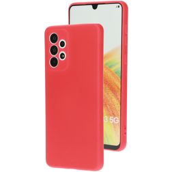 Mobiparts Coque Samsung Galaxy A33 Coque arrière en Silicone - Scarlet Red