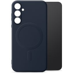 My Style Protective Flex Coque Samsung Galaxy S24 MagSafe Coque arrière en TPU Souple - Bleu Marin