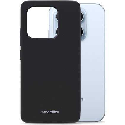 Mobilize Rubber Gelly Coque Xiaomi 17T Pro Coque arrière en TPU Souple - Noir