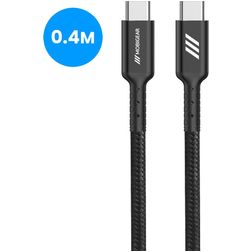 Mobigear Nylon - Câble USB-C vers USB-C 0.4 mètre - Noir