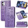 Mobigear Cat and Dog Housse iPhone 12 Pro Max Etui Porte-Monnaie - Violet