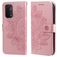 Mobigear Flowers Housse OPPO A74 5G Etui Porte-Monnaie - Rose doré
