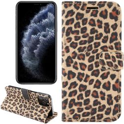 Mobigear Leopard Housse iPhone 12 Pro Max Etui Porte-Monnaie - Jaune