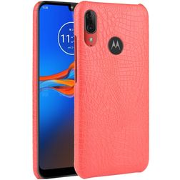 Mobigear Croco Coque Motorola Moto E6 Plus Coque arrière - Rouge