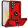 Mobigear Armor ring Samsung Galaxy A57 Plastique rigide Coque arrière Antichoc avec bague de maintien - Rouge