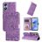 Mobigear Sunflower Housse OPPO A17 Etui Porte-Monnaie - Violet