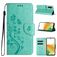Mobigear Flowers Housse Samsung Galaxy A55 Etui Porte-Monnaie - Vert