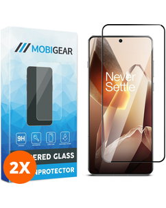 Mobigear Premium OnePlus 13 Verre trempé Protection d'écran - Compatible Coque - Noir (Lot de 2)