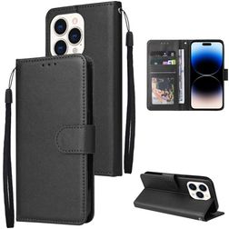 Mobigear Wallet Housse iPhone 14 Pro Etui Porte-Monnaie - Noir