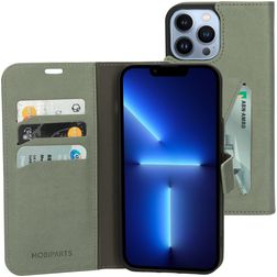 Mobiparts Classic Wallet iPhone 13 Pro Max Étui Portefeuille - Stone Green