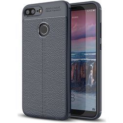 Mobigear Luxury Coque HONOR 10 Lite Coque arrière en TPU Souple - Bleu Marin