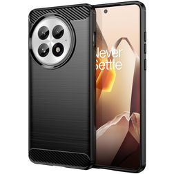 Mobigear Brushed Slim Coque OnePlus 13 Coque arrière en TPU Souple - Noir