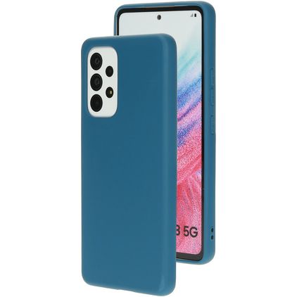 Mobiparts Coque Samsung Galaxy A53 Coque arrière en Silicone - Blueberry Blue