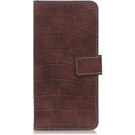 Mobigear Croco Housse HTC Desire 20 Pro Etui Porte-Monnaie - Marron