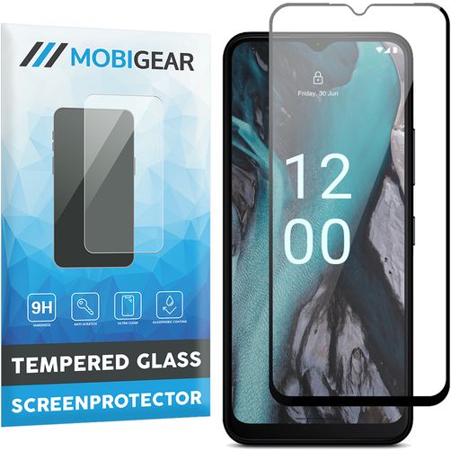 Mobigear Premium Nokia C22 Verre trempé Protection d'écran - Compatible Coque - Noir