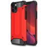 Mobigear Outdoor Coque iPhone 12 Coque arrière Rigide Anti-Chocs - Rouge