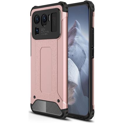 Mobigear Outdoor Xiaomi Mi 11 Ultra Plastique rigide Coque arrière Antichoc - Rose doré