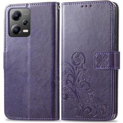 Mobigear Clover Housse POCO X5 Etui Porte-Monnaie - Violet