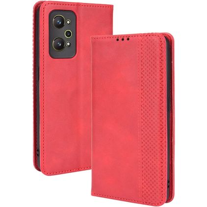 Mobigear Sensation Housse Realme GT Neo 3T Etui Porte-Monnaie - Rouge