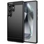 Mobigear Brushed Slim Coque Samsung Galaxy S25 Ultra Coque arrière en TPU Souple - Noir