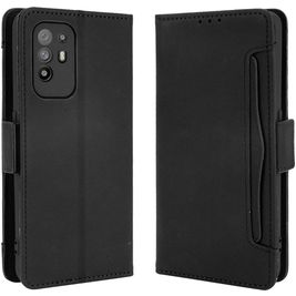 Mobigear Slide Wallet Housse OPPO A94 5G Etui Porte-Monnaie - Noir
