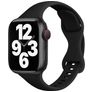 Mobigear Sport Slim Bracelet Silicone Apple Watch Fermeture à clou et passant - 49/46/45/44 mm - Noir