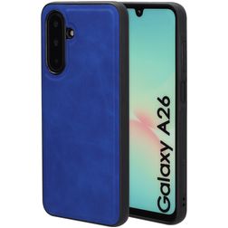 Mobiparts Classic Coque Samsung Galaxy A26 MagSafe Coque arrière en TPU,Similicuir - Sapphire Blue