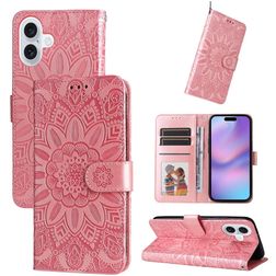 Mobigear Sunflower Housse iPhone 17 Etui Porte-Monnaie - Rose