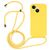 Mobigear Lanyard iPhone 15 Plus Coque avec cordon en Silicone - Jaune