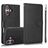 Mobigear Wallet Housse iPhone 16 Plus Etui avec Coque Détachable Porte-Monnaie - Noir