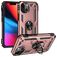 Mobigear Armor Ring Coque iPhone 14 Plus Coque arrière Rigide Anti-Chocs avec Anneau-Support - Rose doré
