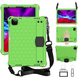 Mobigear HexStrap Coque iPad Air 11 Pouces (2026) Coque arrière en EVA + Bandoulière - Vert
