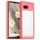 Mobigear Crystal Coque Google Pixel 7a Coque arrière Rigide - Transparent / Rouge
