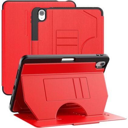 Mobigear Magnetic Folio Coque iPad Air 11 Pouces (2026) Etui + Porte-crayon - Rouge