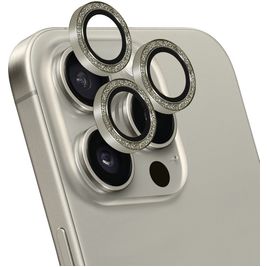 Mobiparts Camera Lens iPhone 15 Pro Max Aluminum Protection Objectif Caméra - Compatible Coque - Argent