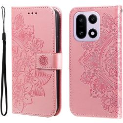 Mobigear Flowers Housse OnePlus 15 Etui Porte-Monnaie - Rose doré