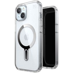 Speck Presidio Clear Transparent iPhone 15 MagSafe Plastique rigide Coque arrière - ClickLock