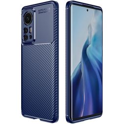 Mobigear Racing Coque Xiaomi 12 Pro Coque arrière en TPU Souple - Bleu