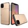 Mobigear Card Coque iPhone 11 Pro Coque arrière Rigide Anti-Chocs avec Porte-Cartes - Or