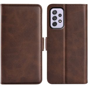 Mobigear Slim Magnet Housse Samsung Galaxy A73 Etui Porte-Monnaie - Marron