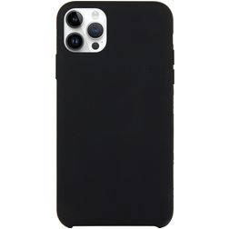 Mobigear Rubber Touch Coque iPhone 15 Pro Coque arrière en Silicone - Noir