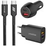 Mobigear Essentials - Chargeur + Chargeur de voiture + USB-C Cable 1 mètre Power Delivery 48W - Noir