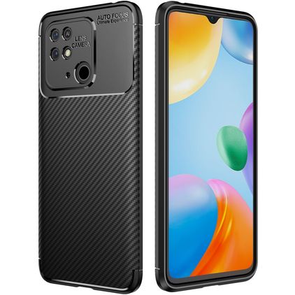 Mobigear Racing Xiaomi Redmi 10C TPU souple Coque arrière - Noir