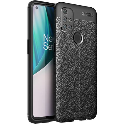 Mobigear Luxury Coque OnePlus Nord N10 5G Coque arrière en TPU Souple - Noir