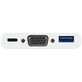 Macally UCVGA - Hub USB-C vers USB-A / USB-C / VGA - Blanc